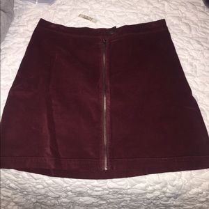 Maroon Madewell skirt NWT